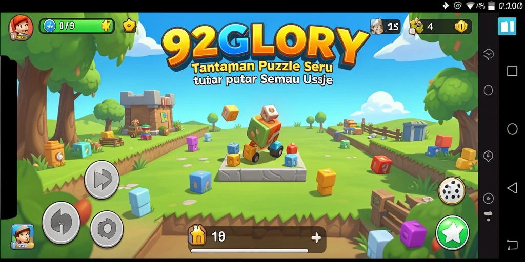 Tampilan gameplay puzzle yang menarik dan menantang.