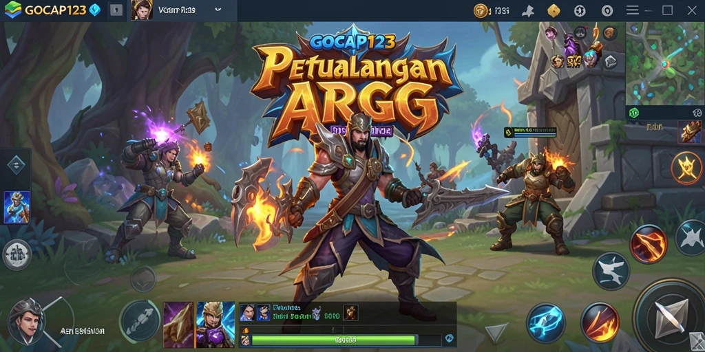 Screenshot GOCAP123 menampilkan pertempuran seru dalam dunia ARPG.