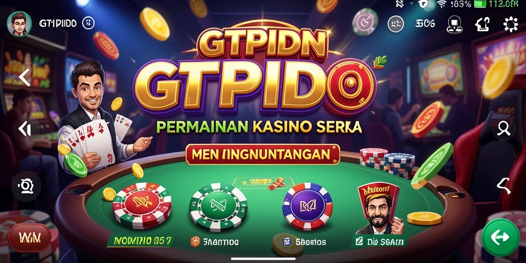 Gameplay menarik dengan berbagai jenis permainan Kasino yang seru.