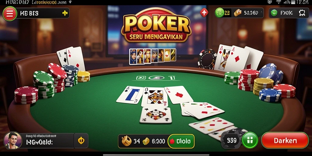 Tangkapan layar H89 menampilkan gameplay poker yang intens dan mendebarkan.