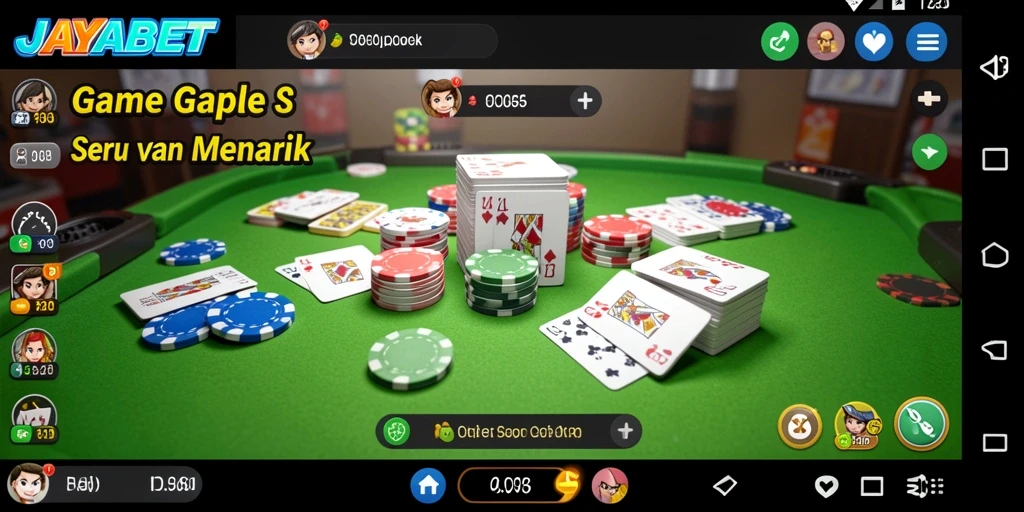 Tampilan gameplay seru dalam permainan Gaple di JAYABET.