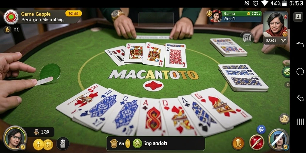 Screenshot gameplay seru dari game Gaple MACANTOTO yang penuh aksi.