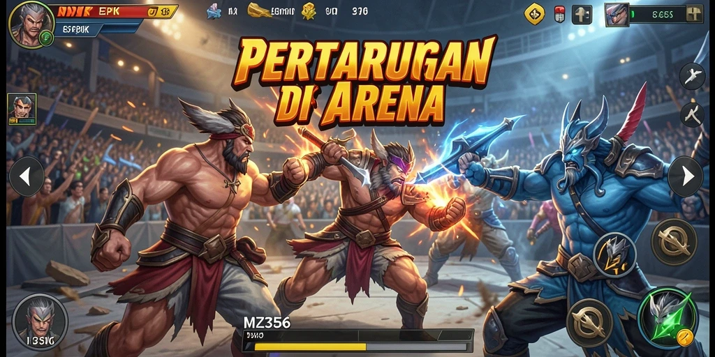 Tampilkan aksi pertarungan intens dalam MZ356.