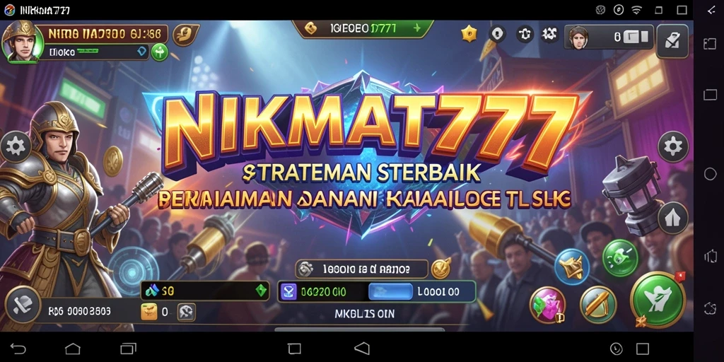 Gambaran gameplay NIKMAT777 dengan strategi menarik dan peperangan seru.