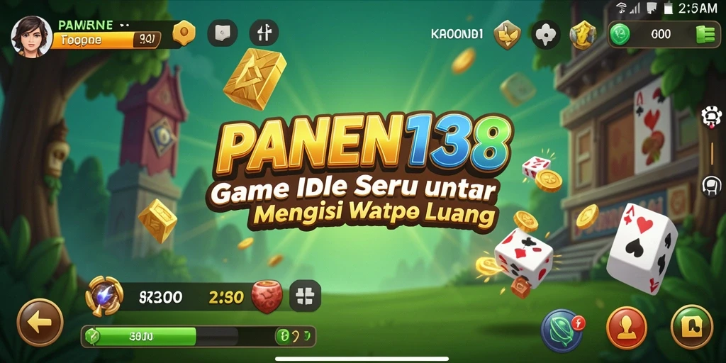 Tampilan gameplay PANEN138 dengan ladang yang subur dan tanaman yang siap dipanen.