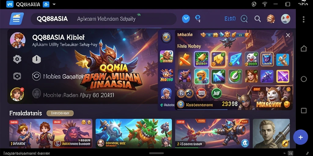 Tampilan antarmuka utama QQ88ASIA yang user-friendly dan efisien.