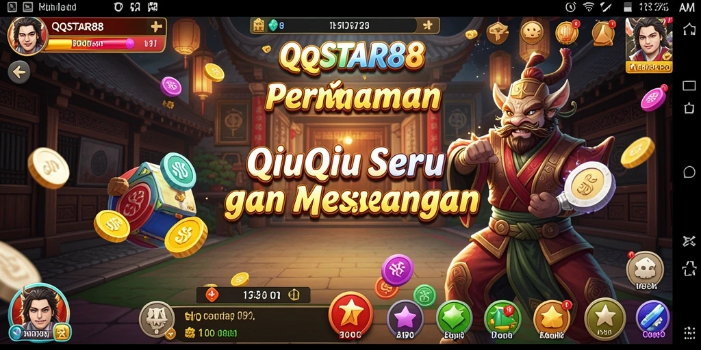 Screenshot gameplay QQSTAR88 yang menampilkan serunya permainan QiuQiu.
