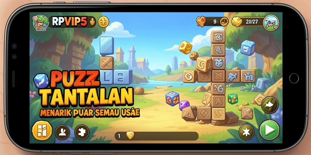 Screenshot gameplay RPVIP5 menunjukkan serunya menyelesaikan teka-teki.