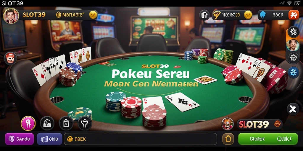 Tampilan gameplay SLOT39 yang menawan dan seru saat bermain Poker.