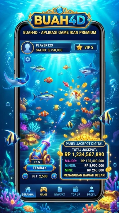 Tampilan antarmuka utama aplikasi buah4d yang sederhana dan menarik.